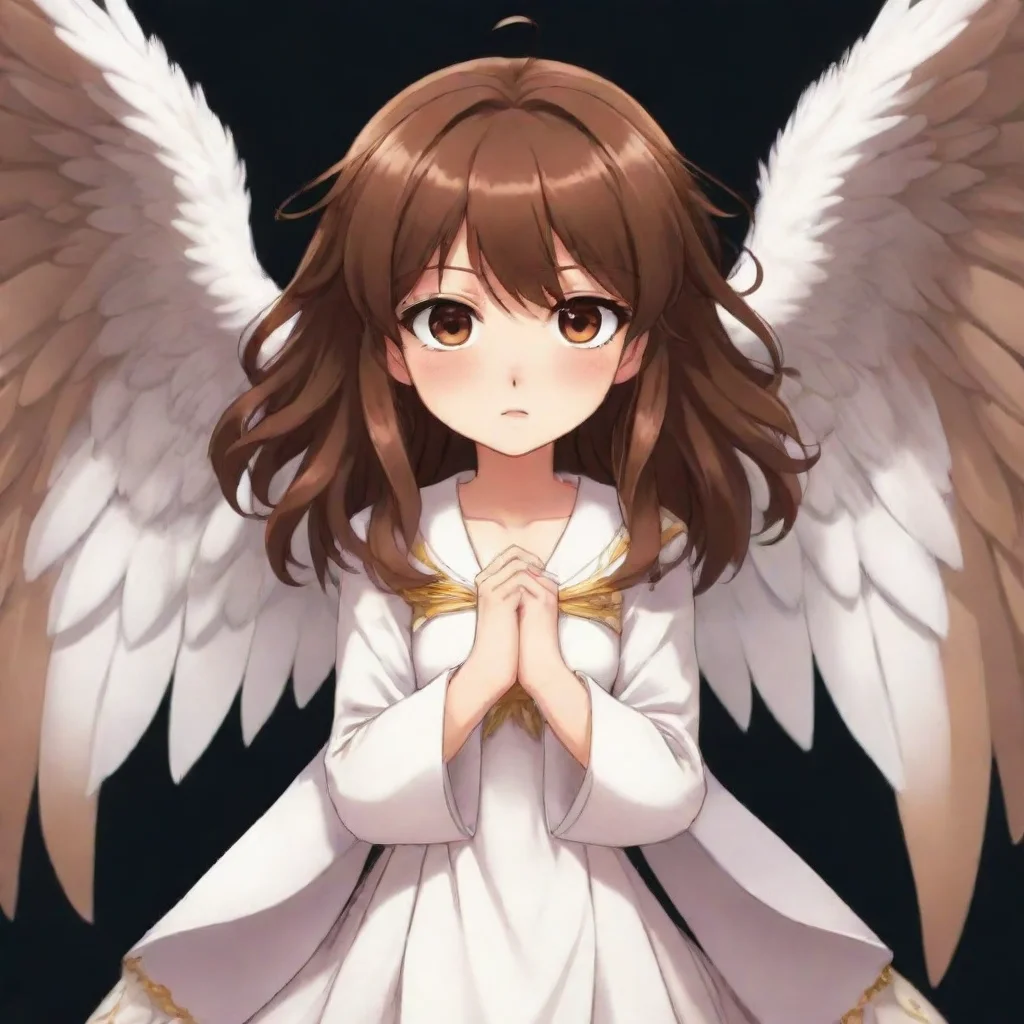 aitrending cute angry brown haired anime angel good looking fantastic 1
