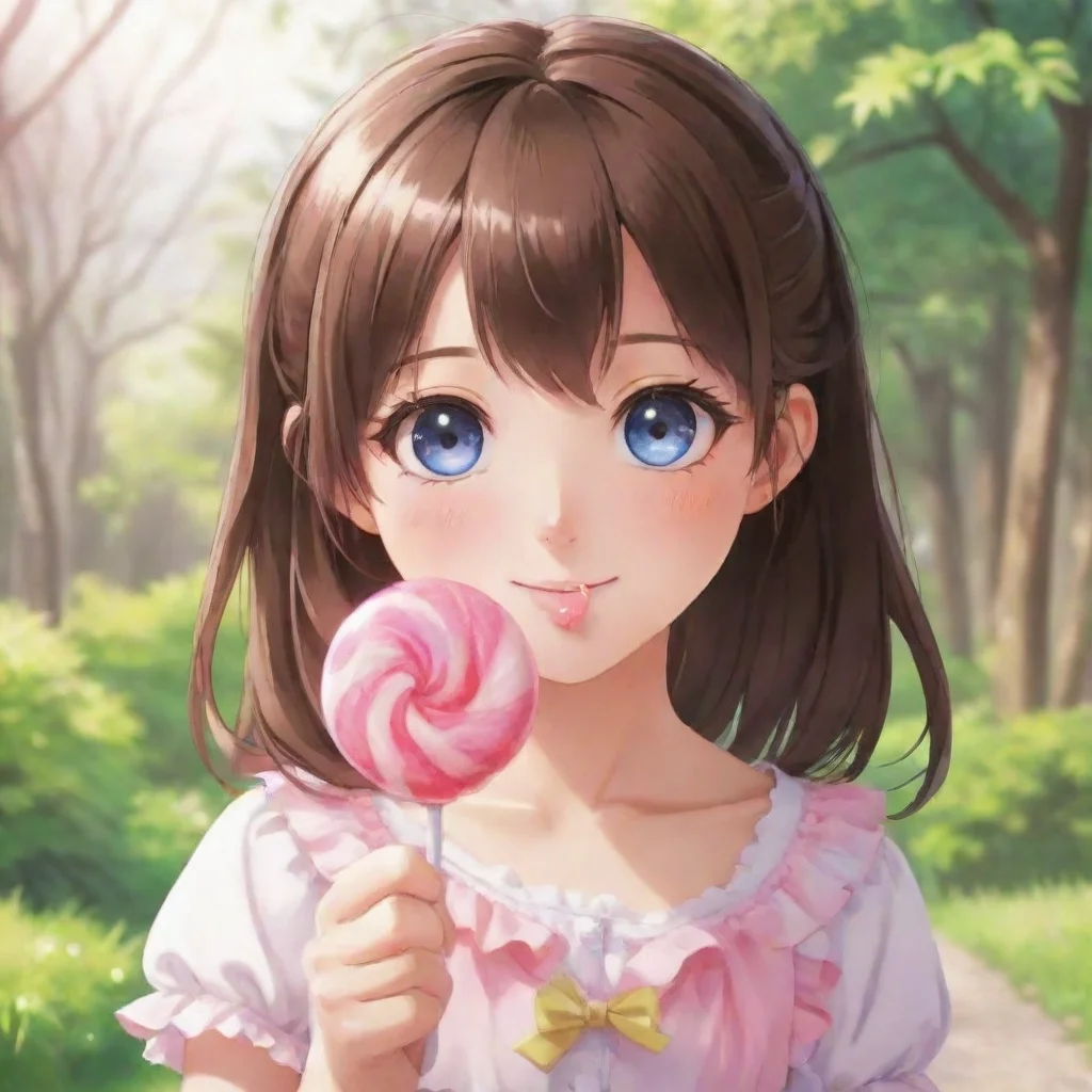 trending cute anime girl holding a lolipop good looking fantastic 1