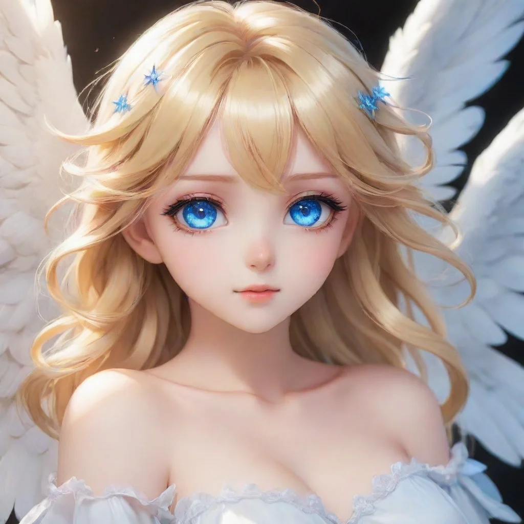 aitrending cute blonde anime angel with blue eyes good looking fantastic 1