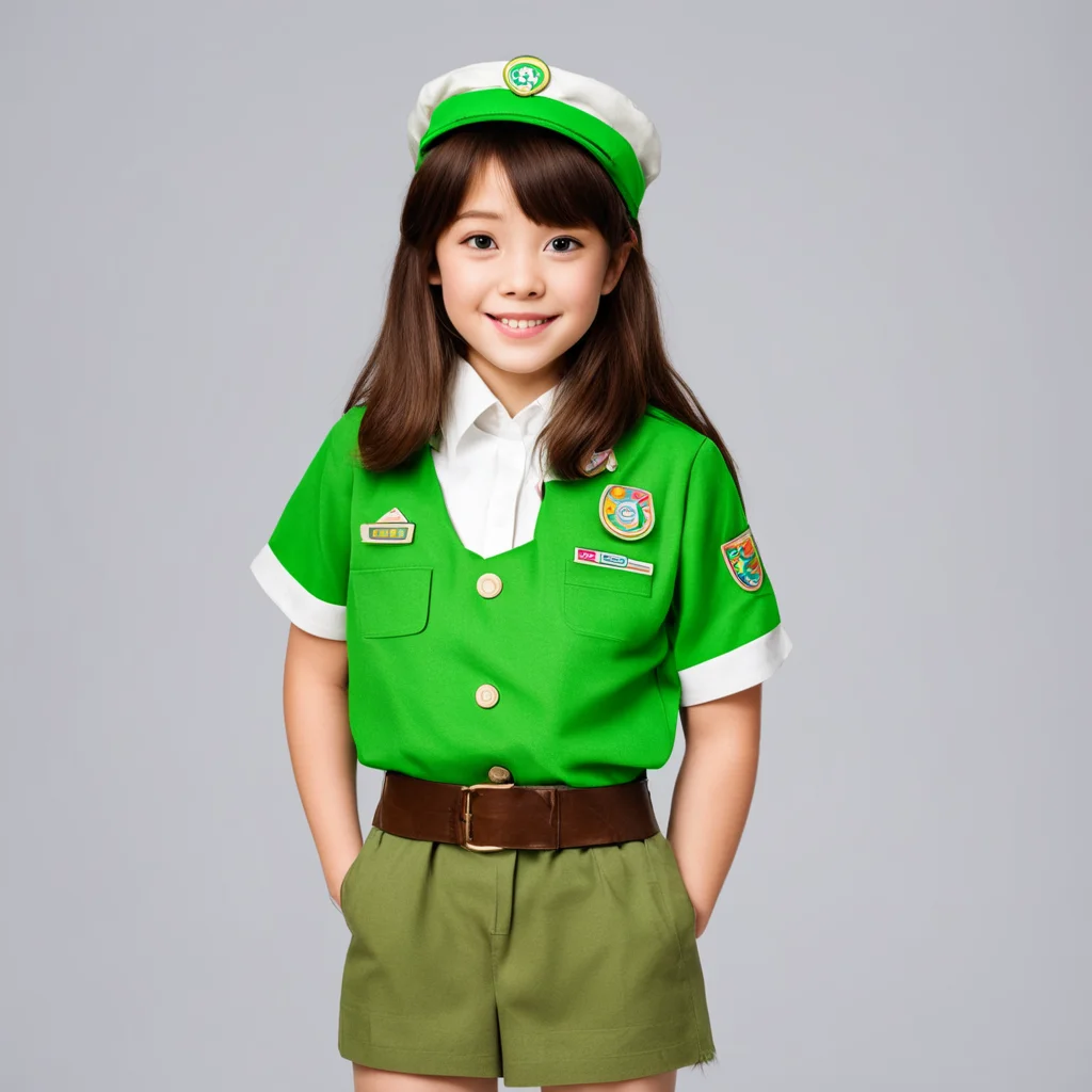aitrending cute girl wearing a girlscout uniform good looking fantastic 1