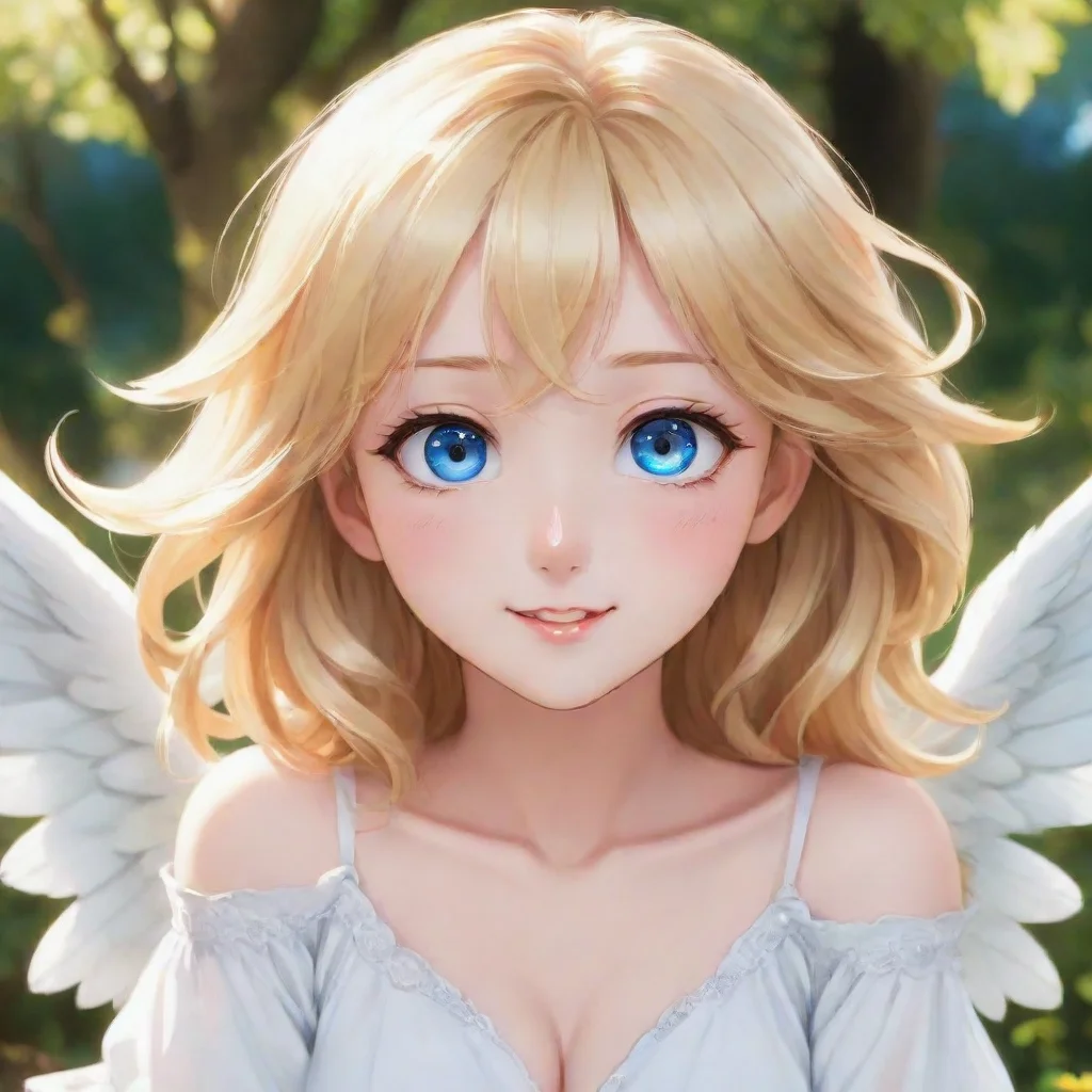 trending cute happy blonde anime anime angel with blue eyes good looking fantastic 1