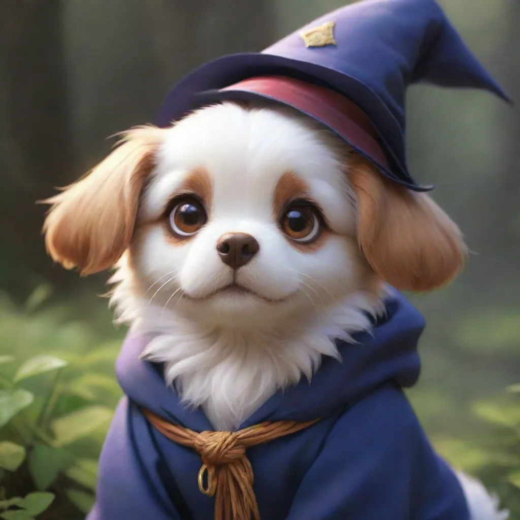 aitrending cute puppy dog wizard artstation hd aesthetic ghibli anime fantastic portrait aww quality  good looking fantastic 1