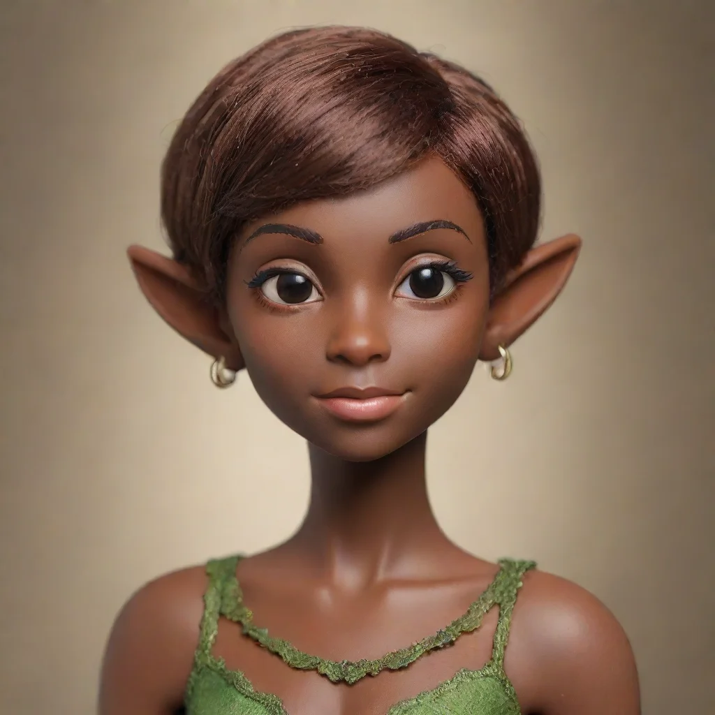 aitrending dark skinned elf short brown hair good looking fantastic 1