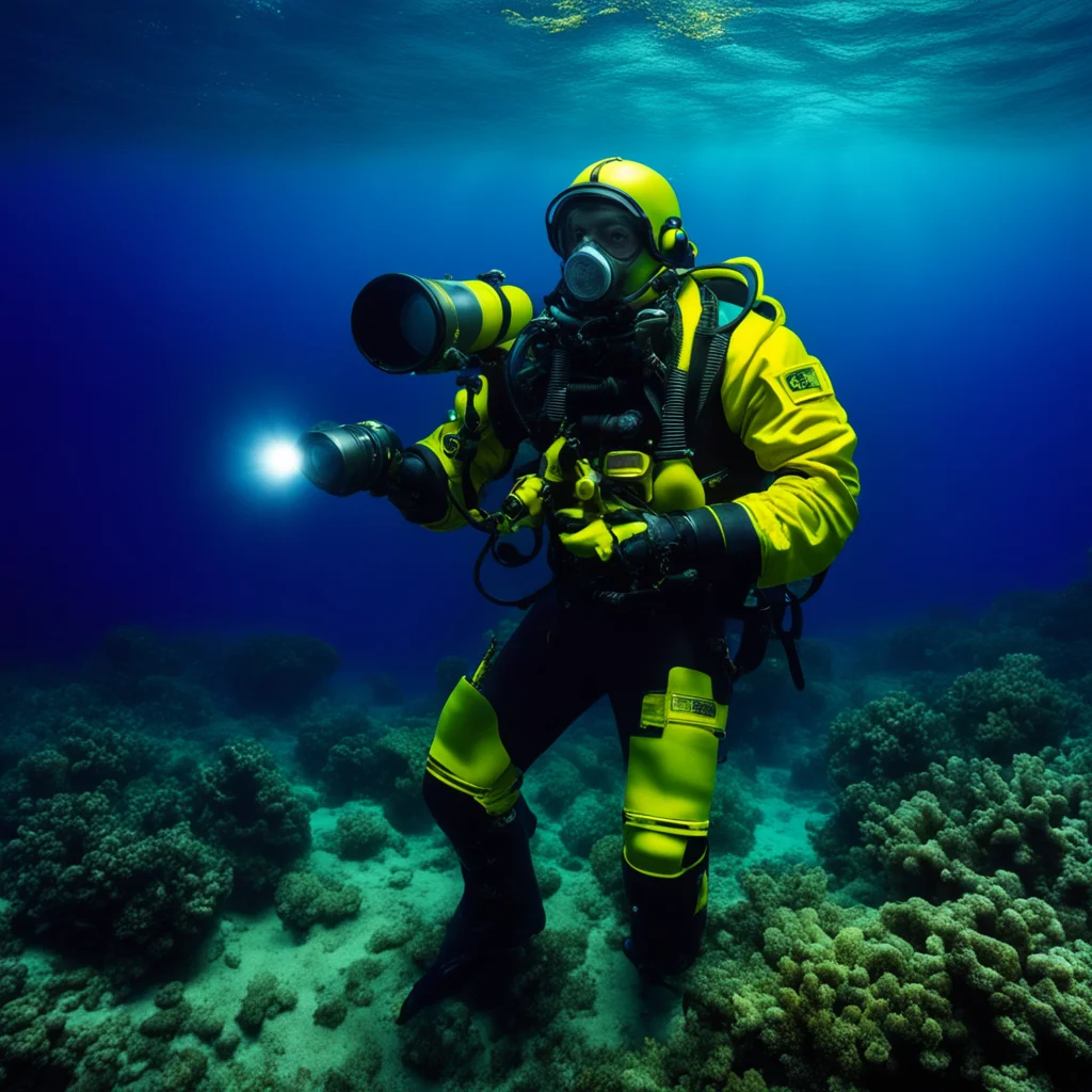 aitrending deep ocean diver with a flashlight good looking fantastic 1