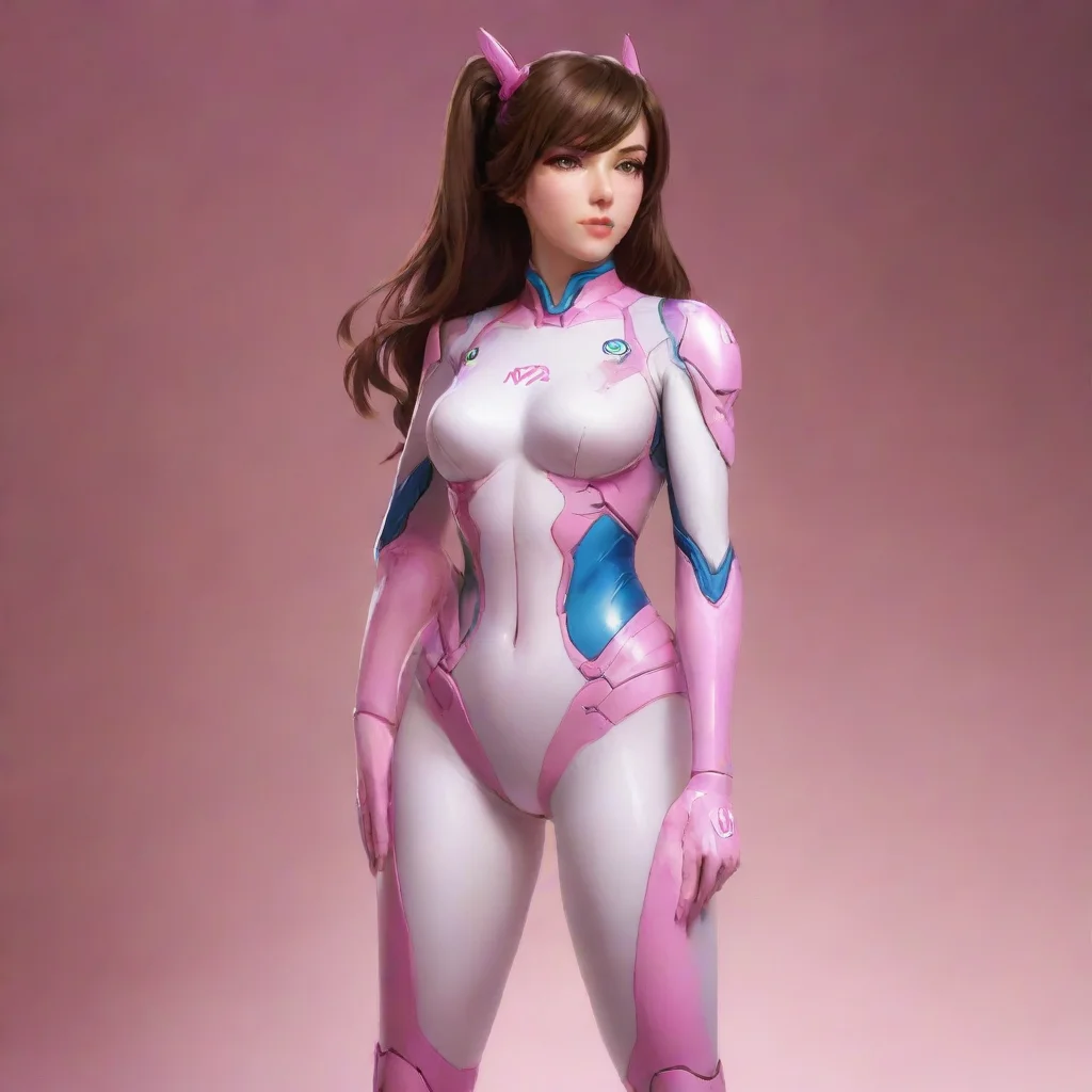 aitrending digital art d.va overwatch%2C suit%2C brown hair%2C standing good looking fantastic 1