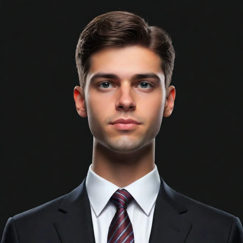aitrending digital illustration young american businessman head and sholders   black background good looking fantastic 1
