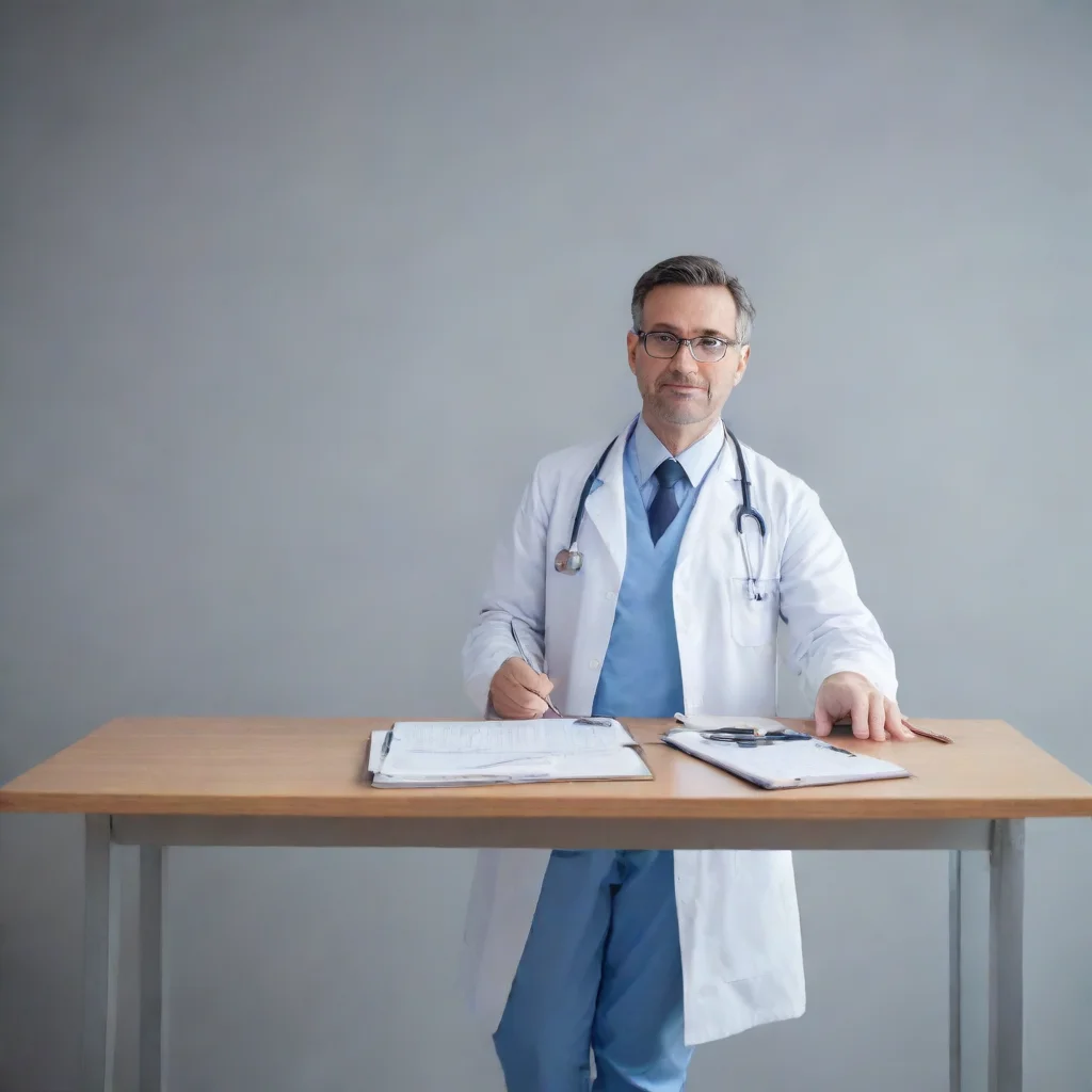 trending doctor with stethoscope and a table in frontal good looking fantastic 1