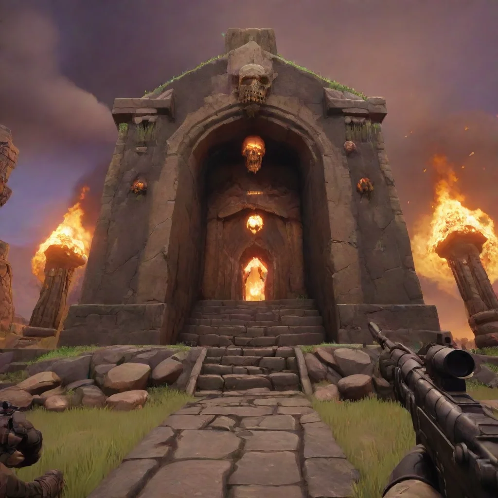 aitrending doom tomb extremely high quality 4k fortnite style good looking fantastic 1
