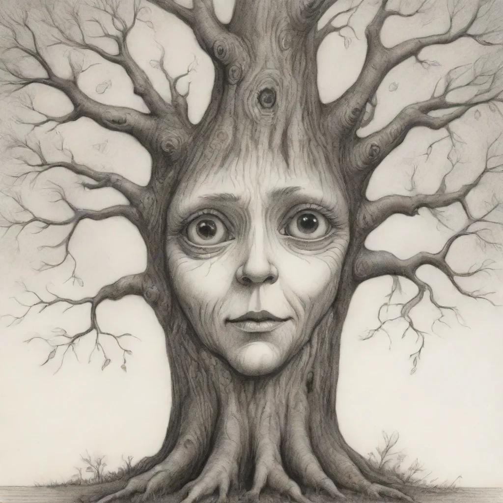 aitrending drawing of whimsical old tree with a face good looking fantastic 1