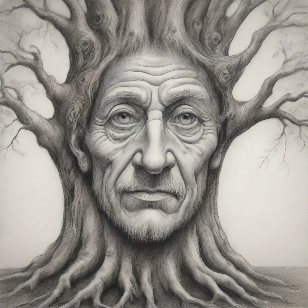 aitrending drawing of whimsical old tree with man%27s face good looking fantastic 1
