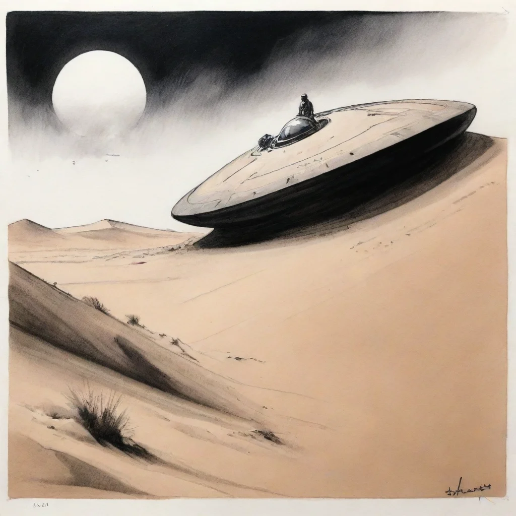 trending dune spacehip ink drwaing good looking fantastic 1