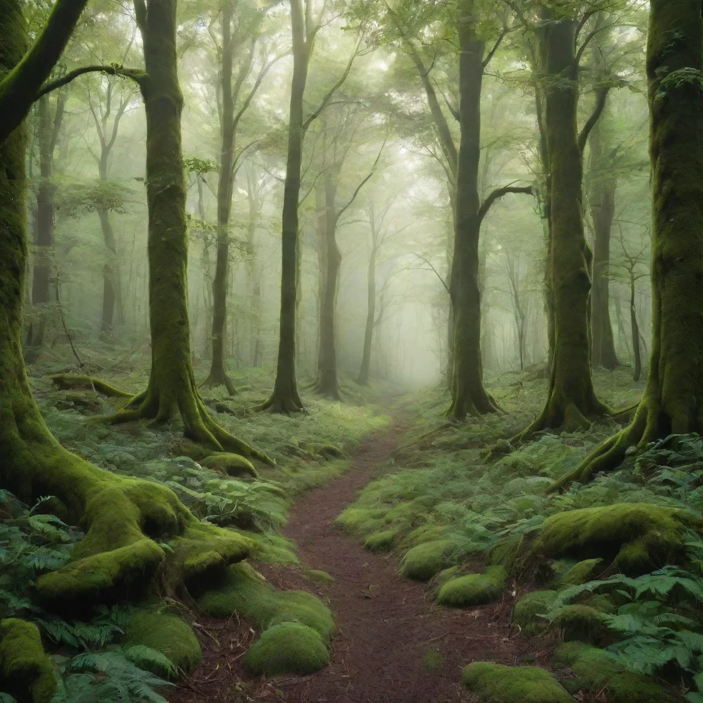 trending eery light green lush forest cinematic fantasy good looking fantastic 1