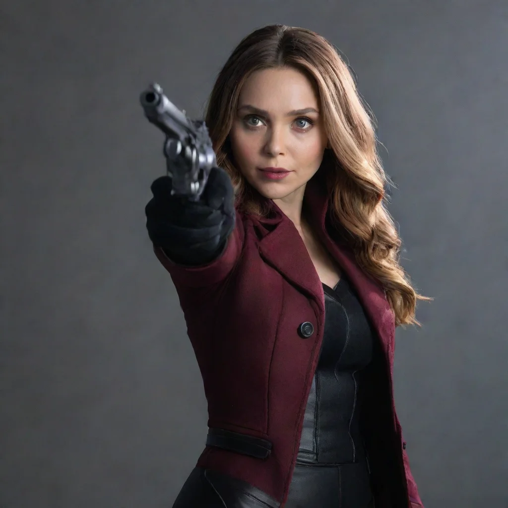 aitrending elizabeth olsen as scarlett witch with black gloves and gun good looking fantastic 1