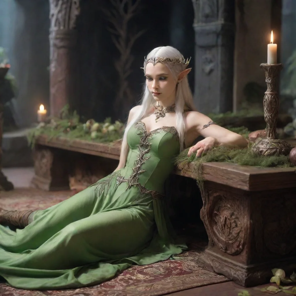 aitrending elven princess lays on altar at orc ritual good looking fantastic 1