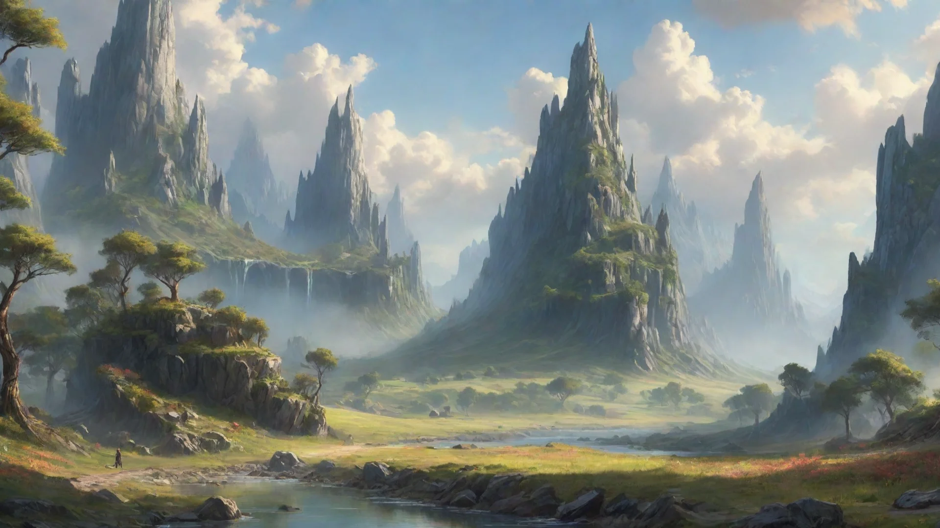 trending epic fantasy landscape ue5 painterly long zoom ar 169 good looking fantastic 1 wide