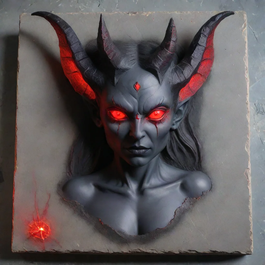 aitrending evil succubus with red glowing eyes on a stone slab good looking fantastic 1