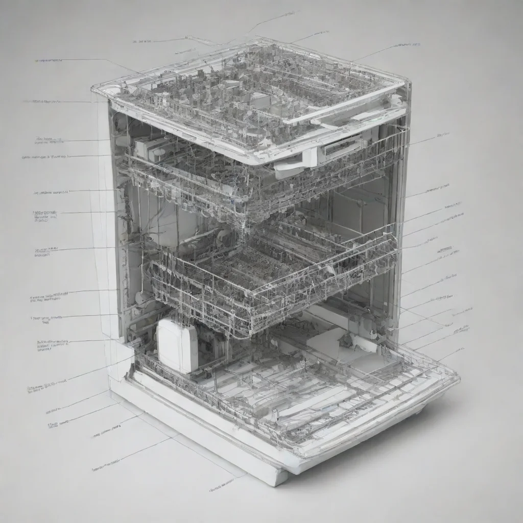 aitrending exploded view of a dishwasher with lines to each part with no name%2C make it look handdrawn and not made on a program good looking fantastic 1