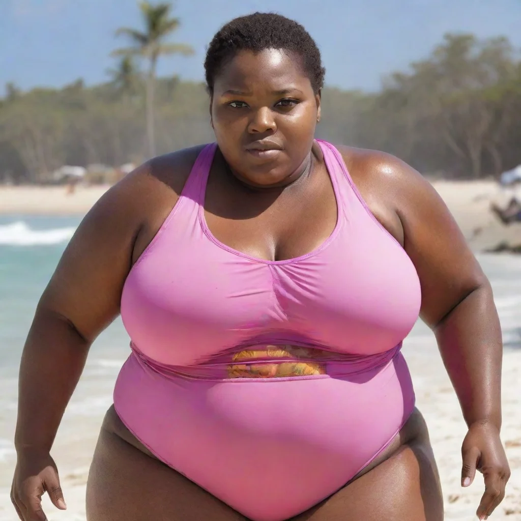 aitrending extremely obese african woman in swimsuit good looking fantastic 1