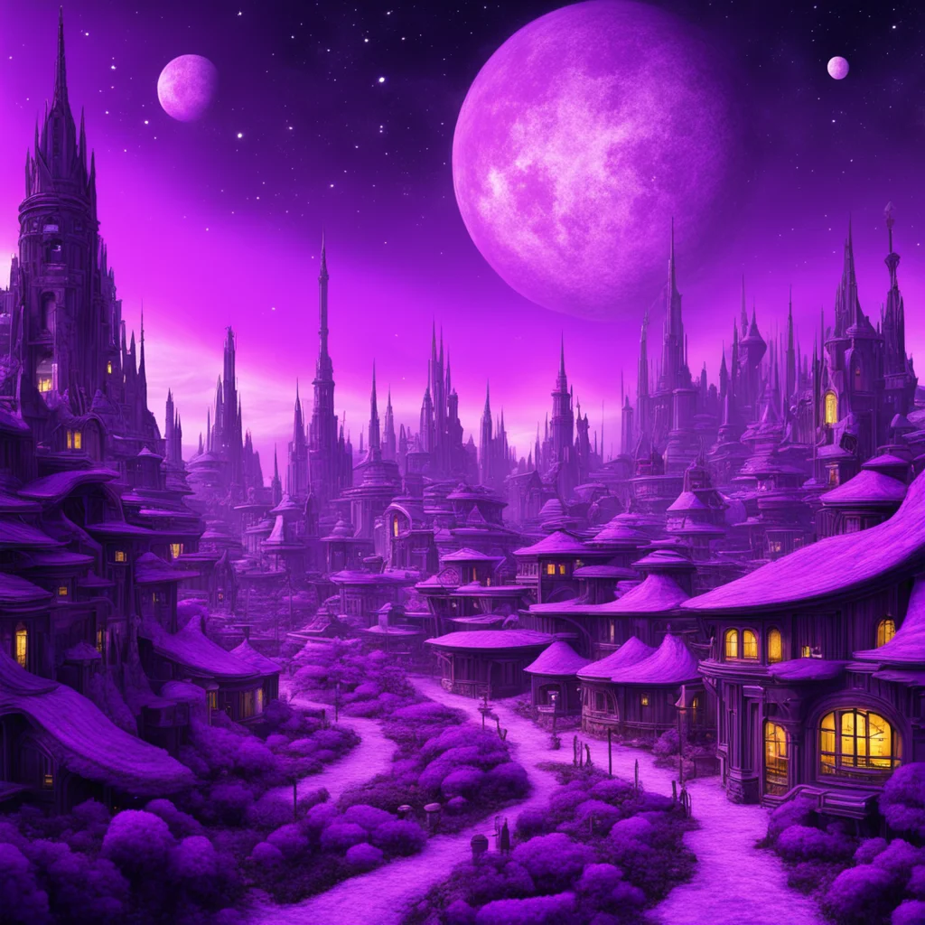 trending fantasy purple intergalactic town good looking fantastic 1