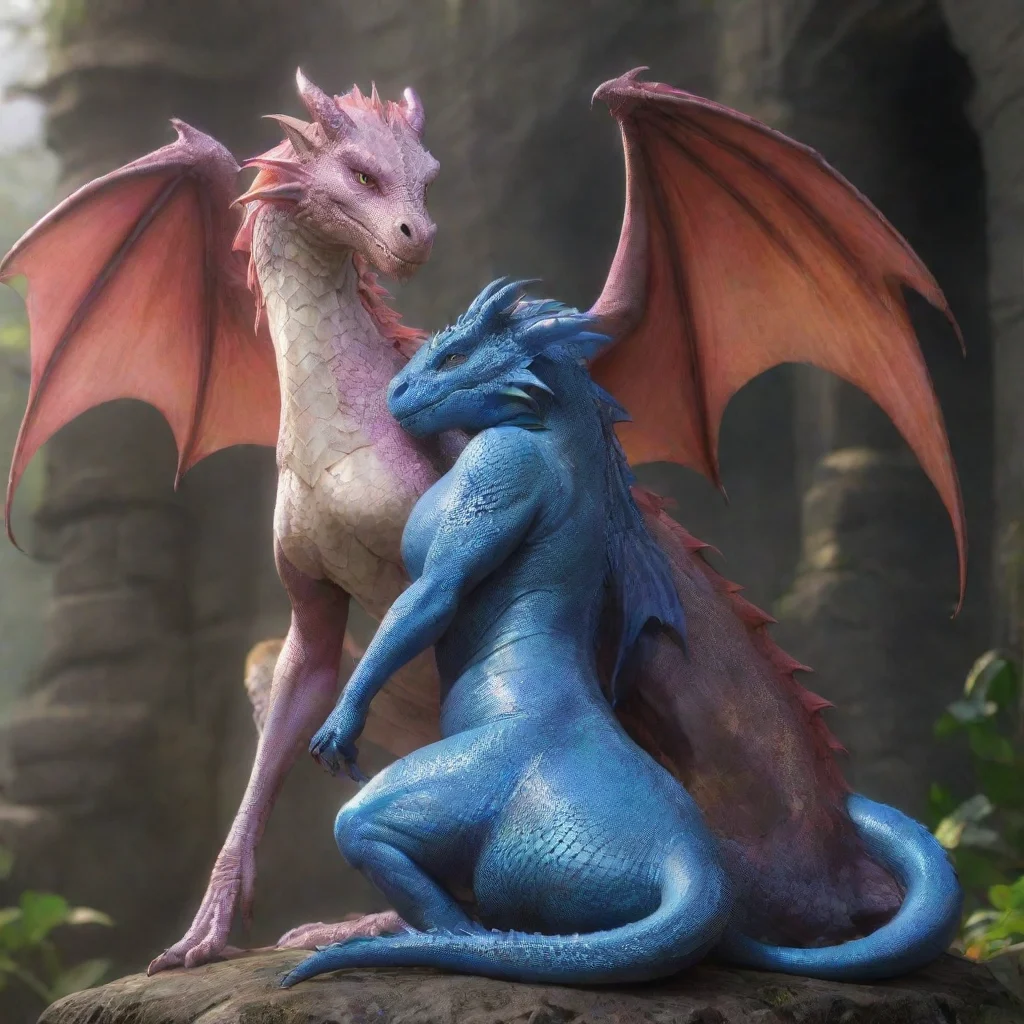 aitrending female dragoness sitting on top of another female dragoness good looking fantastic 1