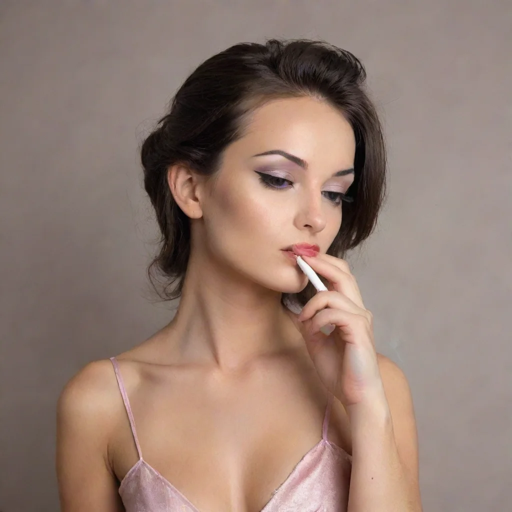 aitrending feminine%2C smoking a cigarette good looking fantastic 1