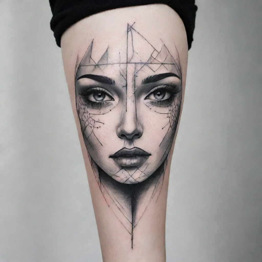 aitrending fine line black and white tattoo face good looking fantastic 1