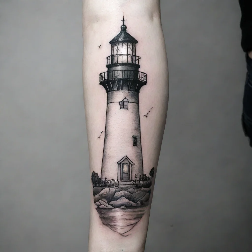 trending fine line black and white tattoo light house good looking fantastic 1