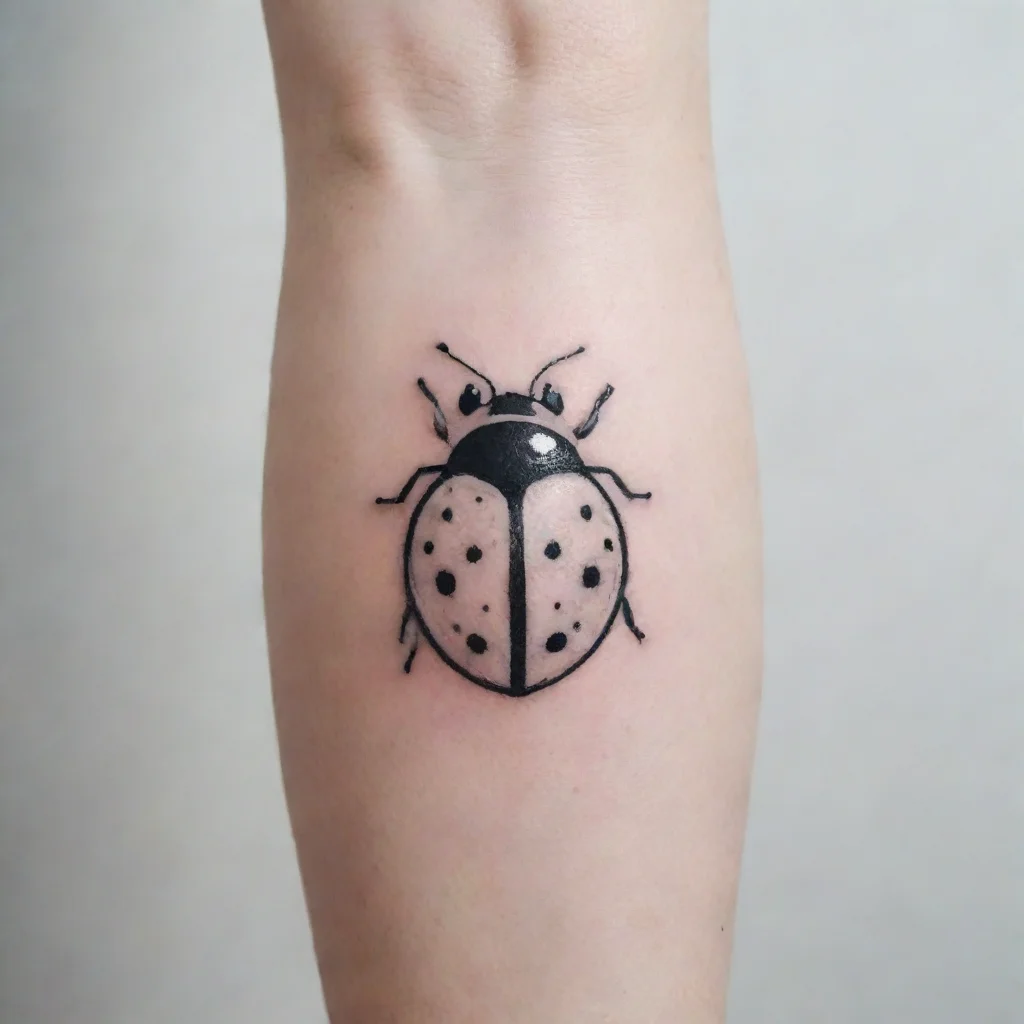 aitrending fine line black and white tattoo minimalistic ladybug good looking fantastic 1