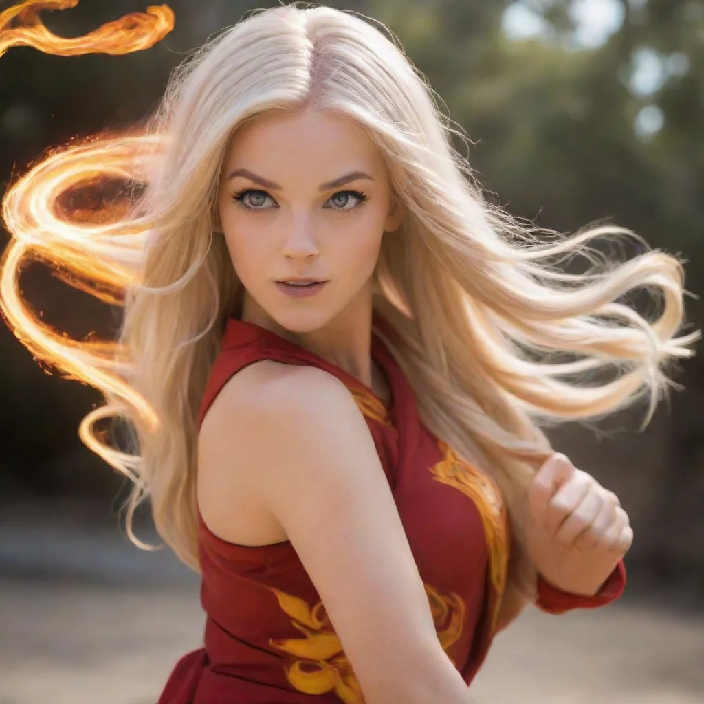 trending firebending white girl blonde hair  good looking fantastic 1