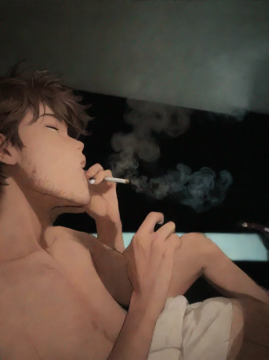 aitrending founder smoking happy detailed hd anime good looking fantastic 1