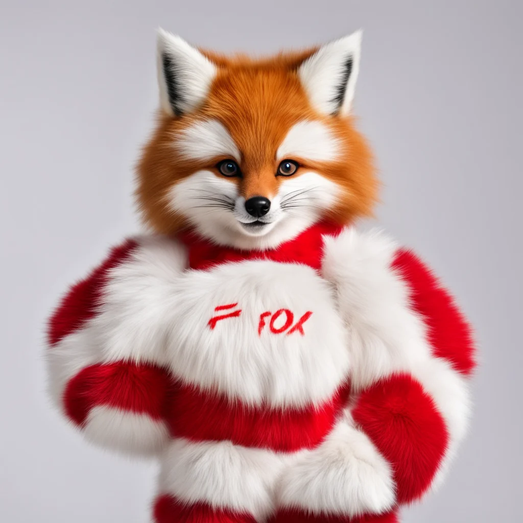 aitrending fox furry cheerleader with red and white fur  good looking fantastic 1