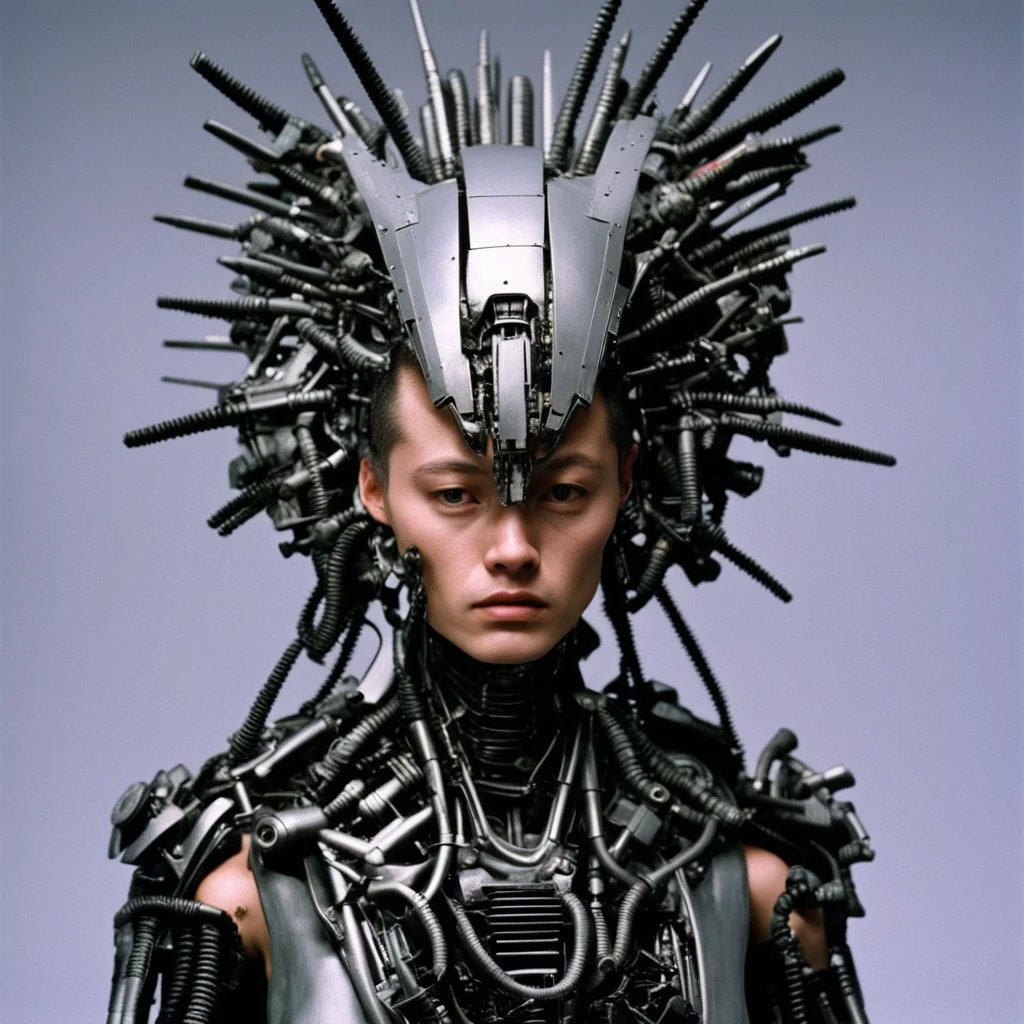 aitrending from movie event horizon 1997 from movie tetsuo 1989 from movie virus 1999 london andrews model wearing bird head made of machine parts good looking fantastic 1
