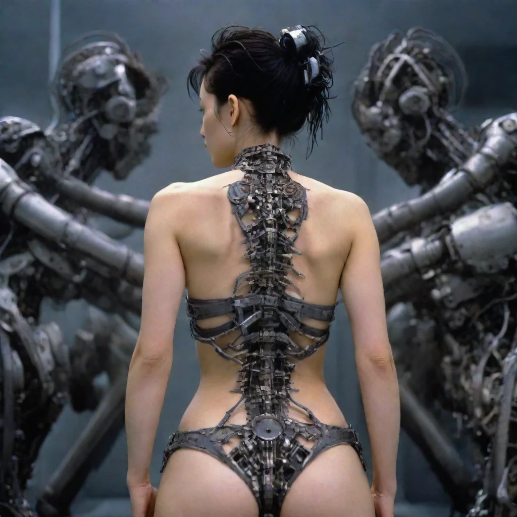 aitrending from movie event horizon 1997 from movie tetsuo 1989 from movie virus 1999 women from behind made of machine parts hyper good looking fantastic 1
