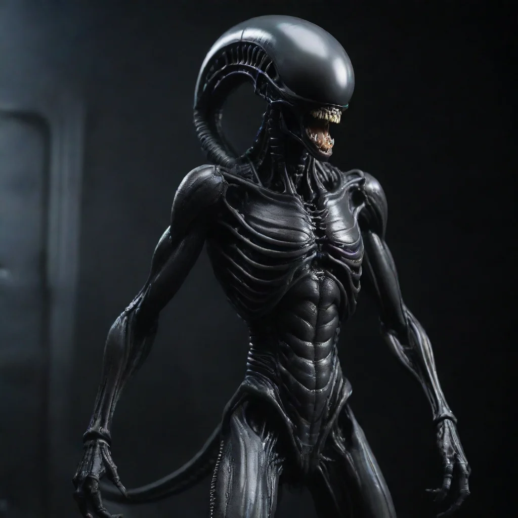 trending full cinematic pale skinned alien xenomorph giger figure tall standing  good looking fantastic 1