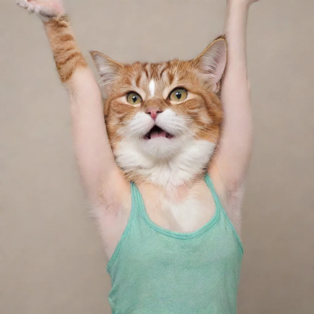 aitrending furry cat wearing tank top showing her armpits%2C drawn good looking fantastic 1