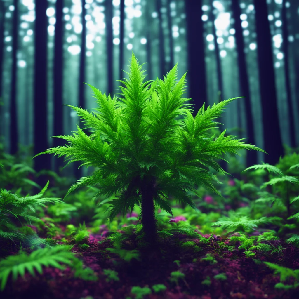 trending galactic monster marihuana plant made of gas in dark forest mixed colors cinematic octane hd hiperreal ar 169 good looking fantastic 1