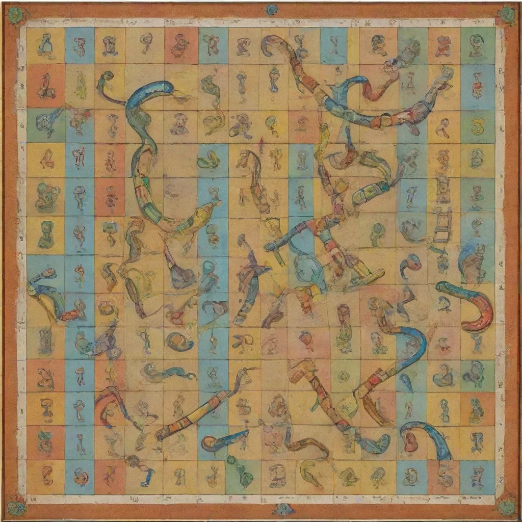 aitrending generate a board of snakes and ladders game but without having snakes and ladders in it  good looking fantastic 1