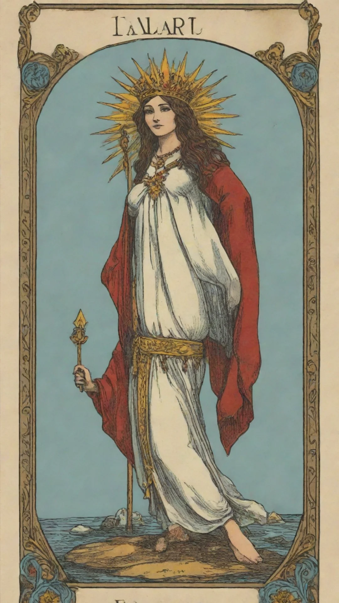 trending generate a tarot card in the marseille style but original as an illustration good looking fantastic 1 tall