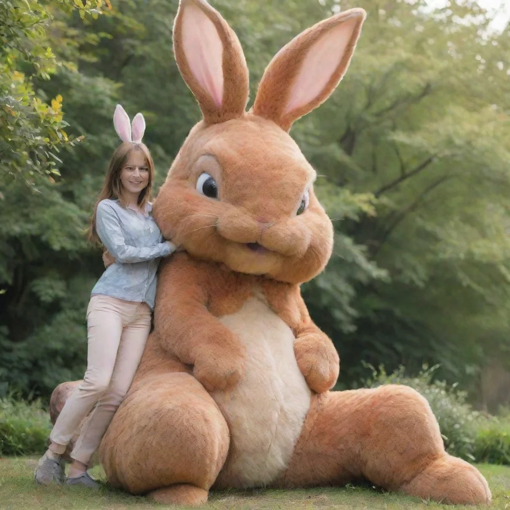 trending giant anthro rabbit holding a person good looking fantastic 1