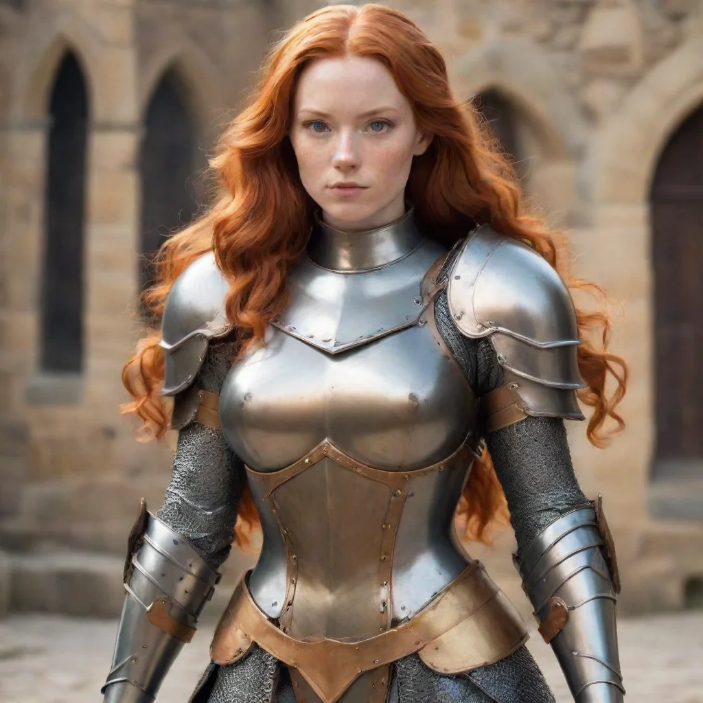 trending ginger superhero woman skin type medieval armor good looking fantastic 1