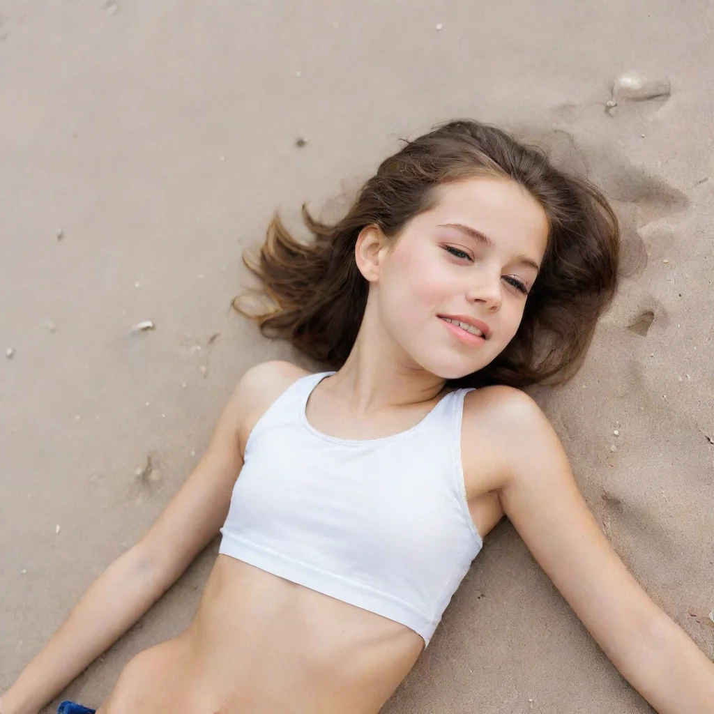aitrending girl lying on beach good looking fantastic 1