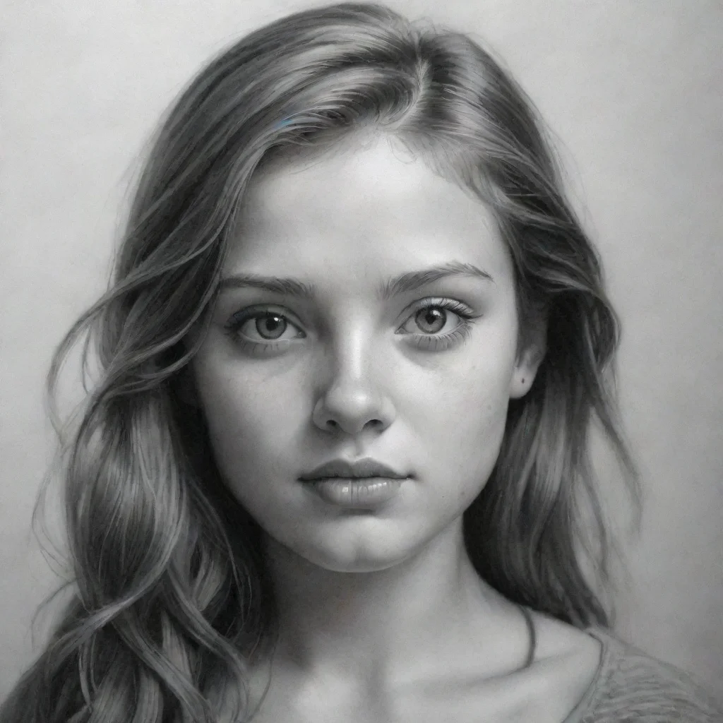 aitrending girl realistic pencil drawing  good looking fantastic 1