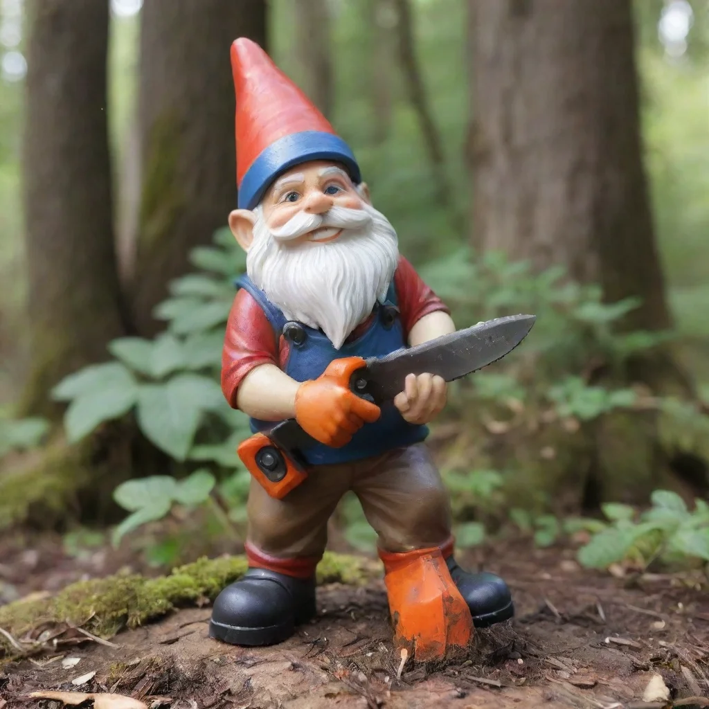 aitrending gnome with chainsaw good looking fantastic 1