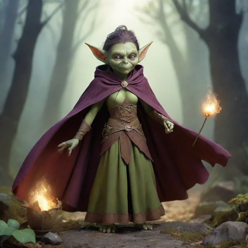 trending goblin sorcerress in magical cape good looking fantastic 1