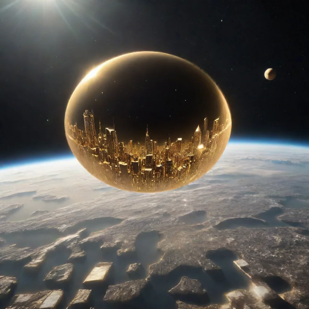 trending golden city floating disk in space good looking fantastic 1