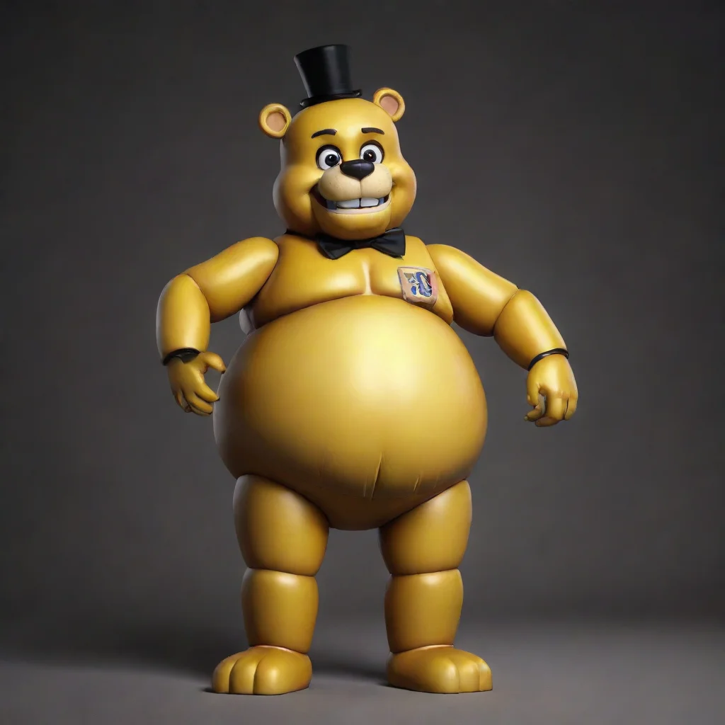 trending golden freddy with a big inflated belly good looking fantastic 1