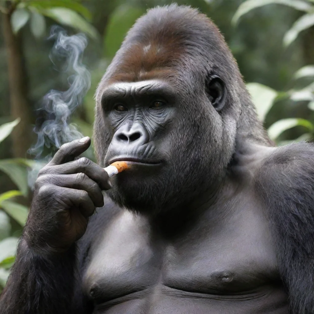 trending gorilla smoking a joint good looking fantastic 1