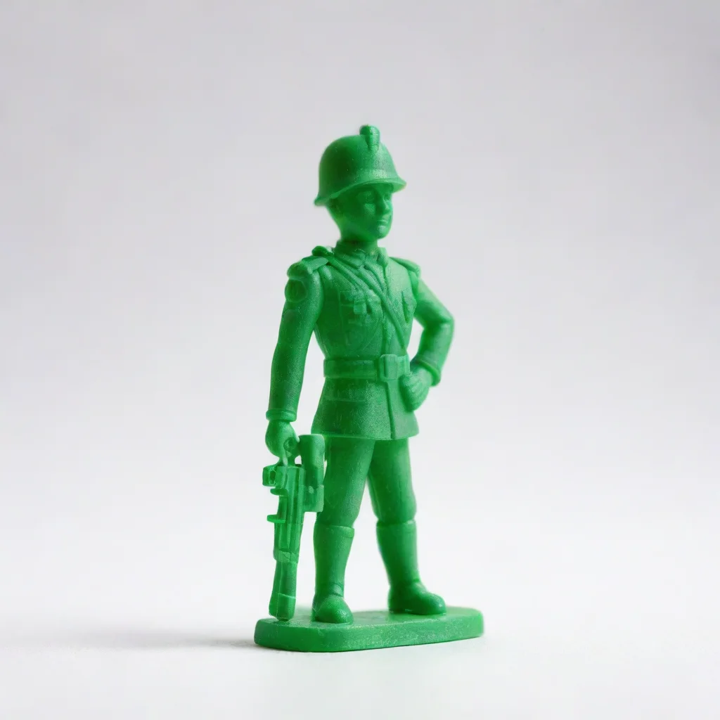 trending green toy soldier army man white background toy diffuse light full picture clean toy product good looking fantastic 1
