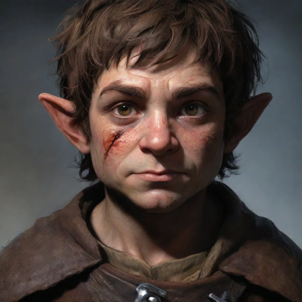 aitrending halfling portrait of a male character%2C with half of his face burnt good looking fantastic 1