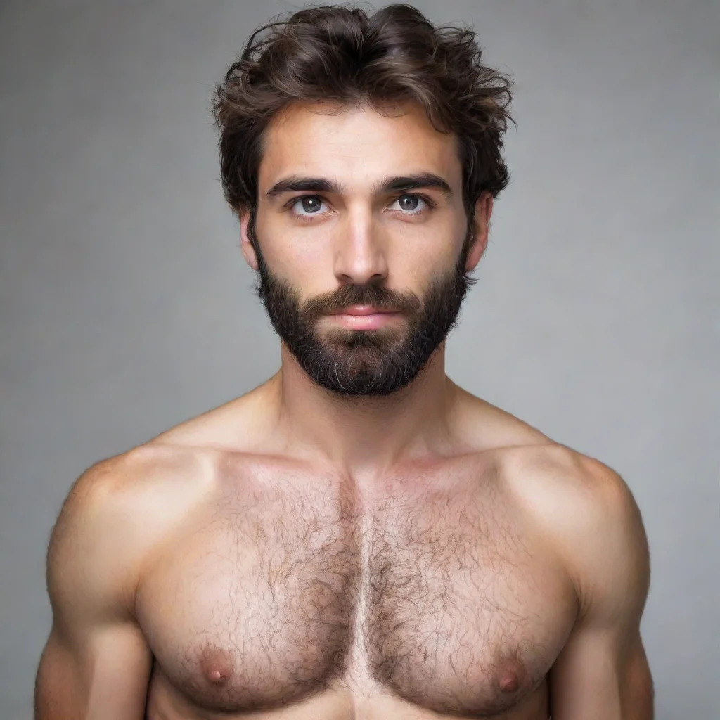 aitrending handsome man hairy chest good looking fantastic 1